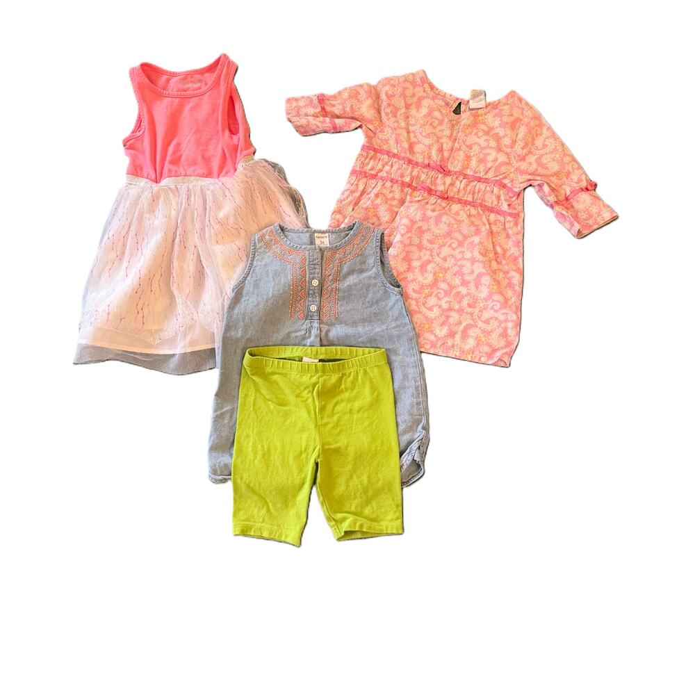 Toddler Girl Size 3T LOT Dress Shorts Top Flowers Summer Casual Cozy Comfort 48
